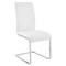 Armen Living Amanda Contemporary Side Chair in White Faux Leather and Chrome Finish, PK2 LCAMSIWH - alternate 5